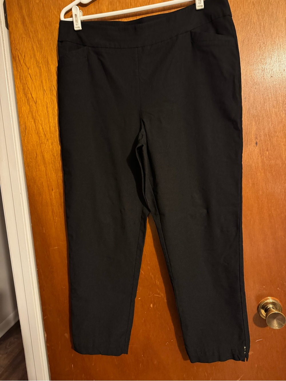 Black Ankle Cropped Women's Pants